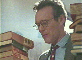 Giles in the library